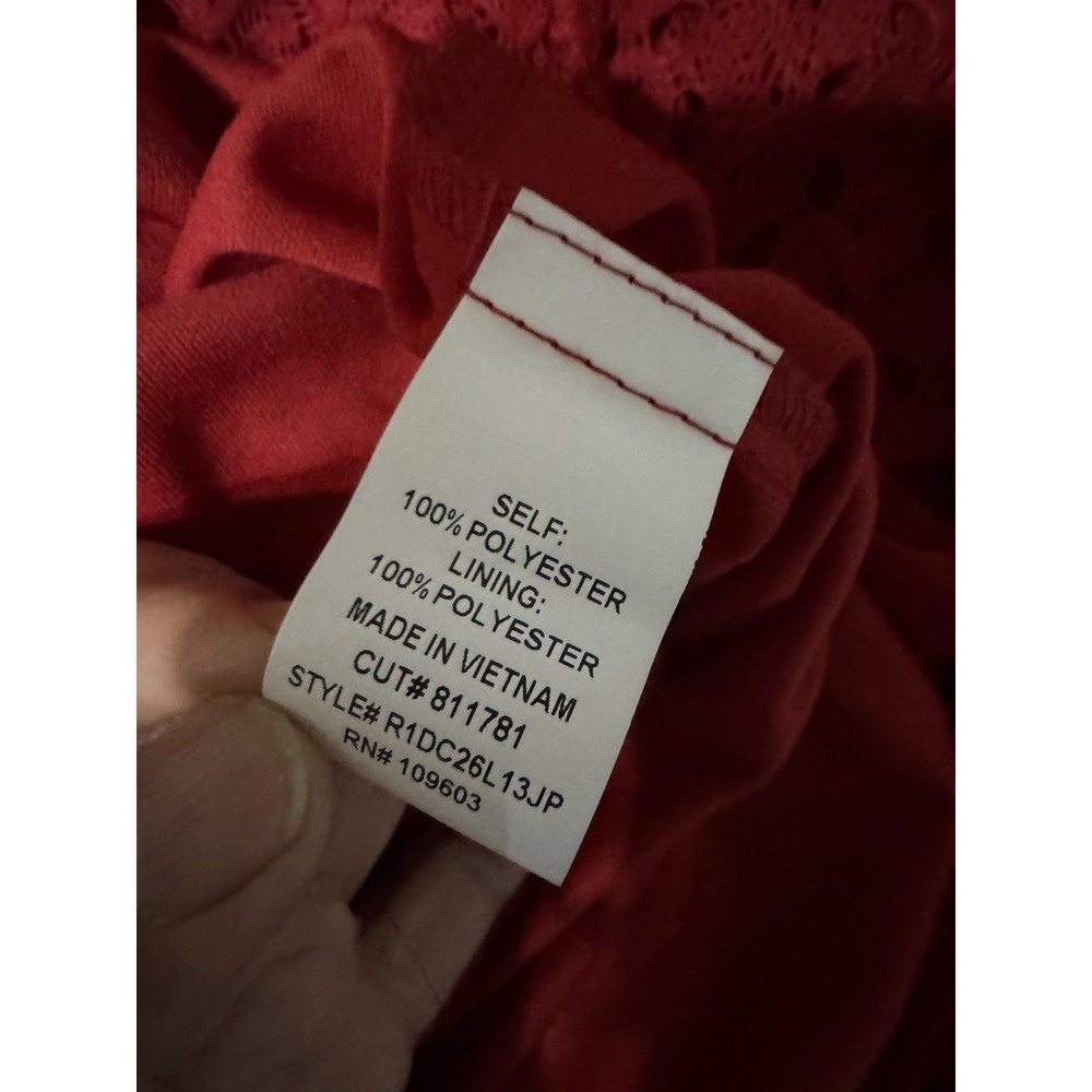Chic Rabbit Rabbit Rabbit Burgardy Embroidered Eyelace Dress size 6 - Picture 5 of 5